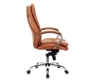 Кресло руководителя Бюрократ T-9950 рыжий Leather Ontano кожа крестовина металл хром
