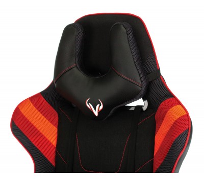 Кресло игровое Zombie VIKING 4 AERO черный/красный текстиль/эко.кожа с подголов. крестовина пластик