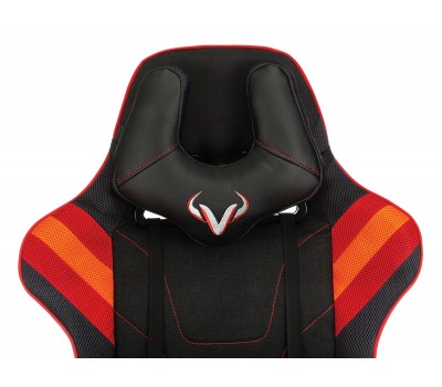 Кресло игровое Zombie VIKING 4 AERO черный/красный текстиль/эко.кожа с подголов. крестовина пластик