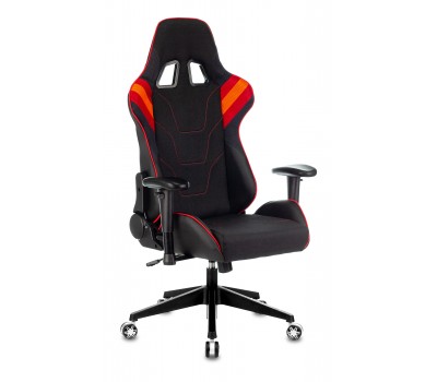 Кресло игровое Zombie VIKING 4 AERO черный/красный текстиль/эко.кожа с подголов. крестовина пластик