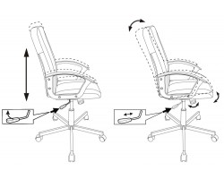 Кресло Бюрократ CH-551 черный Leather Black эко.кожа крестовина металл черный-foto5