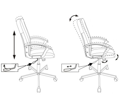 Кресло Бюрократ CH-551 черный Leather Black эко.кожа крестовина металл черный