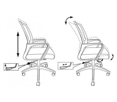 Кресло Бюрократ MC-201 черный TW-01 TW-11 сетка/ткань крестовина пластик