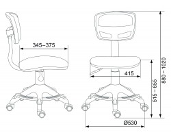 Кресло детское Бюрократ CH-299-F мультиколор абстракция сетка/ткань крестовина пластик подст.для ног-foto5