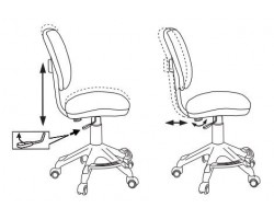 Кресло детское Бюрократ CH-204-F оранжевый жираф крестовина пластик подст.для ног-foto6