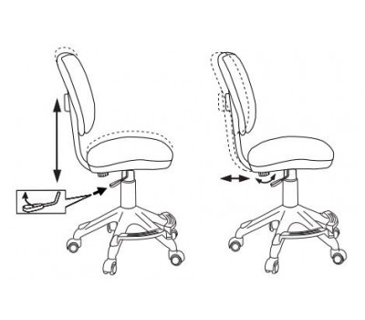 Кресло детское Бюрократ CH-204-F оранжевый жираф крестовина пластик подст.для ног