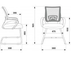 Кресло Бюрократ CH-695N-AV темно-серый TW-04 сиденье черный TW-11 сетка/ткань полозья металл черный-foto5