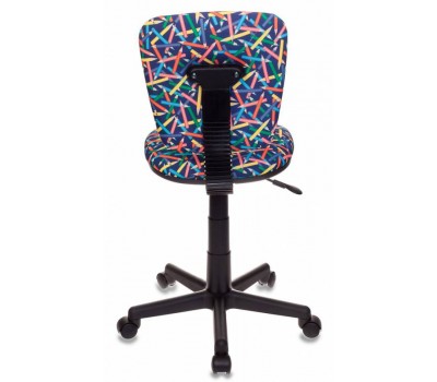 Кресло детское Бюрократ CH-204NX синий карандаши крестовина пластик