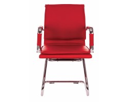 Кресло Бюрократ Ch-993-Low-V красный эко.кожа низк.спин. полозья металл хром-foto2