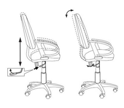 Кресло Бюрократ CH-300 черный крестовина пластик