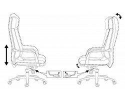 Кресло руководителя Бюрократ _DAO коричневый кожа крестовина алюминий-foto6