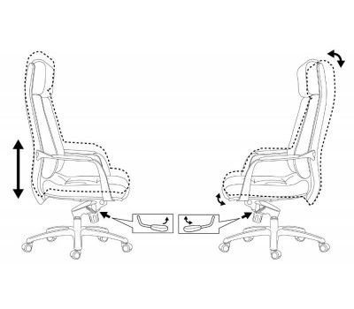 Кресло руководителя Бюрократ _DAO коричневый кожа крестовина алюминий
