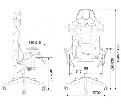 Кресло игровое Zombie VIKING 4 AERO черный/салатовый текстиль/эко.кожа с подголов. крестовина пластик