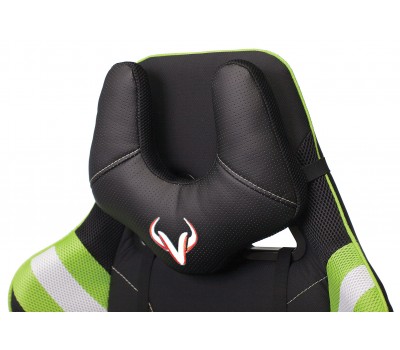 Кресло игровое Zombie VIKING 4 AERO черный/салатовый текстиль/эко.кожа с подголов. крестовина пластик