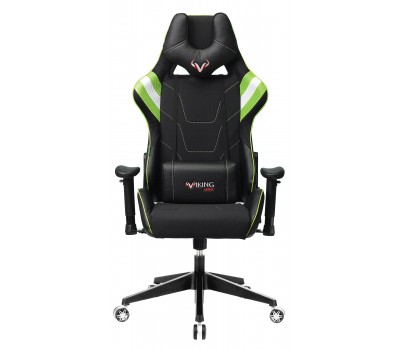 Кресло игровое Zombie VIKING 4 AERO черный/салатовый текстиль/эко.кожа с подголов. крестовина пластик