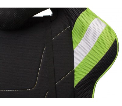 Кресло игровое Zombie VIKING 4 AERO черный/салатовый текстиль/эко.кожа с подголов. крестовина пластик