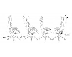 Кресло игровое Zombie VIKING 4 AERO черный/синий текстиль/эко.кожа с подголов. крестовина пластик-foto20