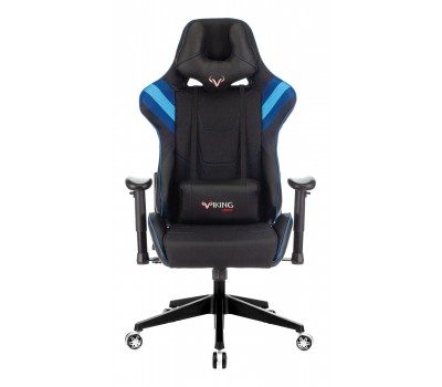 Кресло игровое Zombie VIKING 4 AERO черный/синий текстиль/эко.кожа с подголов. крестовина пластик
