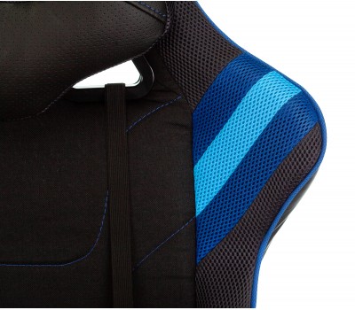 Кресло игровое Zombie VIKING 4 AERO черный/синий текстиль/эко.кожа с подголов. крестовина пластик