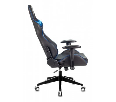 Кресло игровое Zombie VIKING 4 AERO черный/синий текстиль/эко.кожа с подголов. крестовина пластик