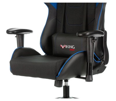 Кресло игровое Zombie VIKING 4 AERO черный/синий текстиль/эко.кожа с подголов. крестовина пластик