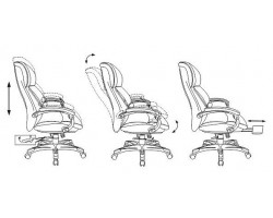 Кресло руководителя Бюрократ _Miro черный рец.кожа/кожзам крестовина пластик подст.для ног пластик серебро-foto4