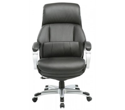 Кресло руководителя Бюрократ _Miro черный рец.кожа/кожзам крестовина пластик подст.для ног пластик серебро