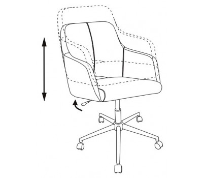 Кресло Бюрократ CH-380SL серая жемчужина Italia 26 крестовина металл хром