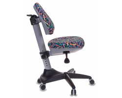 Кресло детское Бюрократ KD-2 синий карандаши крестовина пластик-foto3