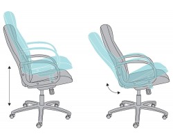 Кресло руководителя Бюрократ T-898AXSN серый 10-128 крестовина пластик-foto5