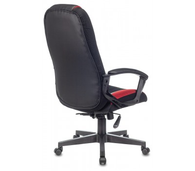 Кресло игровое Zombie VIKING-9 черный/красный текстиль/эко.кожа крестовина пластик