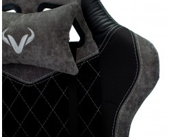 Кресло игровое Zombie VIKING 7 KNIGHT Fabric черный текстиль/эко.кожа с подголов. крестовина металл-foto8