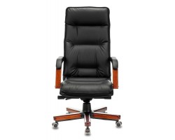 Кресло руководителя Бюрократ T-9927WALNUT черный кожа крестовина металл/дерево-foto2