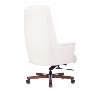 Кресло руководителя Бюрократ _DUKE белый кожа крестовина металл/дерево