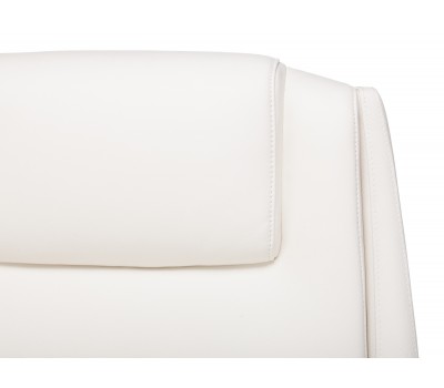 Кресло руководителя Бюрократ _DUKE белый кожа крестовина металл/дерево