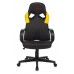 Кресло игровое Zombie RUNNER черный/желтый эко.кожа крестовина пластик