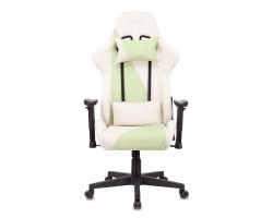 Кресло игровое Zombie VIKING X Fabric белый/зеленый с подголов. крестовина пластик-foto2
