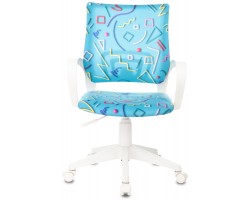 Кресло детское Бюрократ KD-W4 голубой Sticks 06 крестовина пластик белый пластик белый-foto2