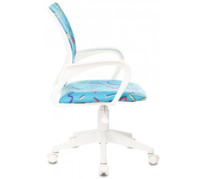 Кресло детское Бюрократ KD-W4 голубой Sticks 06 крестовина пластик белый пластик белый