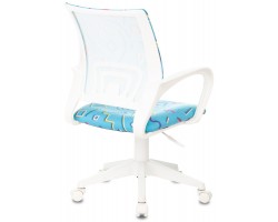 Кресло детское Бюрократ KD-W4 голубой Sticks 06 крестовина пластик белый пластик белый-foto4