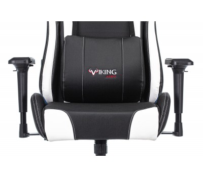 Кресло игровое Zombie VIKING TANK черный/синий/белый эко.кожа с подголов. крестовина металл