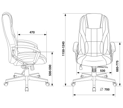 Кресло игровое Zombie VIKING-9 черный текстиль/эко.кожа крестовина пластик