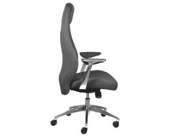 Кресло руководителя Бюрократ _Zen черный кожа крестовина алюминий-foto2