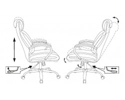 Кресло руководителя Бюрократ T-9904NSL черный Leather Venge Black эко.кожа крестовина металл хром-foto6