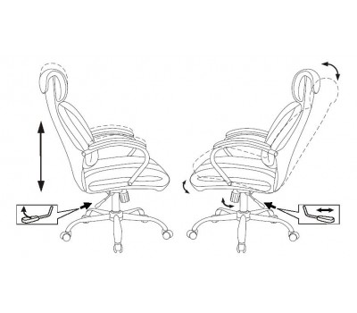 Кресло руководителя Бюрократ T-9904NSL черный Leather Venge Black эко.кожа крестовина металл хром
