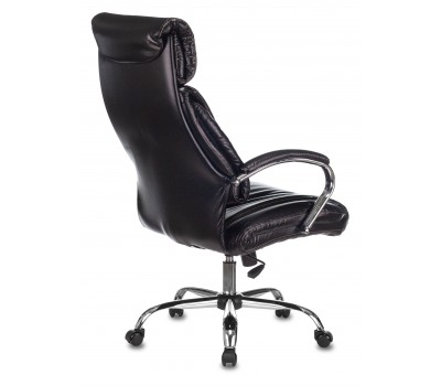 Кресло руководителя Бюрократ T-9904NSL черный Leather Venge Black эко.кожа крестовина металл хром