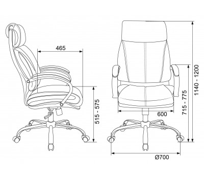 Кресло руководителя Бюрократ T-9904NSL черный Leather Venge Black эко.кожа крестовина металл хром