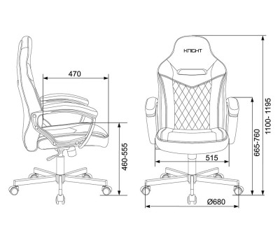 Кресло игровое Zombie VIKING 6 KNIGHT черный эко.кожа с подголов. крестовина металл
