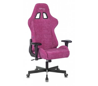 Кресло игровое Zombie VIKING KNIGHT Fabric малиновый Light-15 с подголов. крестовина металл