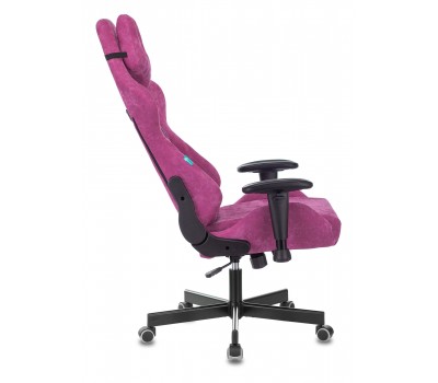 Кресло игровое Zombie VIKING KNIGHT Fabric малиновый Light-15 с подголов. крестовина металл